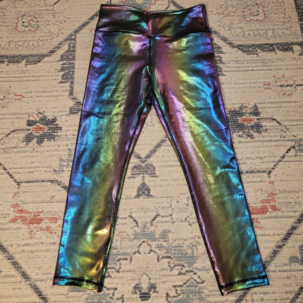 Zyia Unicorn Shiny iridescent Leggings- rare find!